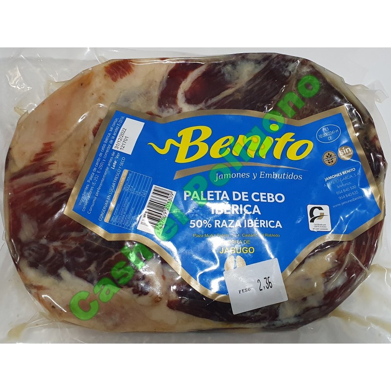 PALETA DESHUESADA CEBO IBERICA 50 JABUGO POR PIEZA PESO APROX